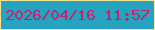 文字の大きさ：4、枠の色：f6e393、背景の色：27a3bf、文字の色：bb246e 無料ブログパーツのブログ時計