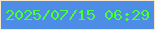 文字の大きさ：3、枠の色：f6e6ca、背景の色：4e8de5、文字の色：48fe36 無料ブログパーツのブログ時計