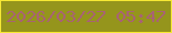 文字の大きさ：4、枠の色：f6e834、背景の色：95951c、文字の色：a86373 無料ブログパーツのブログ時計