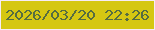 文字の大きさ：3、枠の色：f6ebf6、背景の色：d5c712、文字の色：556d41 無料ブログパーツのブログ時計
