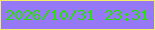 文字の大きさ：5、枠の色：f6ec69、背景の色：9478f6、文字の色：2cde0a 無料ブログパーツのブログ時計