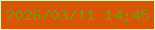 文字の大きさ：3、枠の色：f6eca6、背景の色：d75605、文字の色：858e17 無料ブログパーツのブログ時計