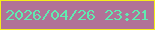 文字の大きさ：5、枠の色：f6ed1a、背景の色：b17297、文字の色：60ebb1 無料ブログパーツのブログ時計