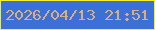 文字の大きさ：2、枠の色：f6ed35、背景の色：3c6fd7、文字の色：d9af7f 無料ブログパーツのブログ時計
