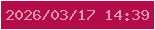 文字の大きさ：2、枠の色：f6eeef、背景の色：b40b4c、文字の色：dc9ba3 無料ブログパーツのブログ時計