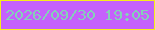 文字の大きさ：5、枠の色：f6ef1a、背景の色：c561fc、文字の色：84d1b8 無料ブログパーツのブログ時計
