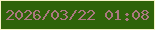 文字の大きさ：4、枠の色：f6f2c7、背景の色：2f6309、文字の色：aa7880 無料ブログパーツのブログ時計