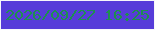 文字の大きさ：1、枠の色：f6f7fa、背景の色：563cd9、文字の色：1e8f50 無料ブログパーツのブログ時計