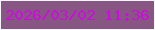 文字の大きさ：5、枠の色：f6f7fe、背景の色：885683、文字の色：cf09e1 無料ブログパーツのブログ時計
