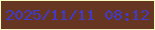 文字の大きさ：3、枠の色：f6fac2、背景の色：663622、文字の色：4139c8 無料ブログパーツのブログ時計