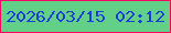 文字の大きさ：5、枠の色：f70061、背景の色：62d087、文字の色：1c3eda 無料ブログパーツのブログ時計