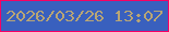 文字の大きさ：3、枠の色：f70063、背景の色：3960be、文字の色：b8a575 無料ブログパーツのブログ時計