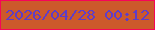 文字の大きさ：3、枠の色：f70458、背景の色：cc592b、文字の色：5f3dc6 無料ブログパーツのブログ時計