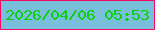 文字の大きさ：5、枠の色：f70962、背景の色：79bedb、文字の色：0ad10c 無料ブログパーツのブログ時計