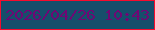 文字の大きさ：2、枠の色：f70b2d、背景の色：164e6b、文字の色：6f0774 無料ブログパーツのブログ時計