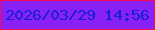 文字の大きさ：2、枠の色：f70b55、背景の色：8920f5、文字の色：151fd8 無料ブログパーツのブログ時計