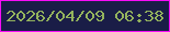 文字の大きさ：4、枠の色：f70cf8、背景の色：1a1d47、文字の色：94b35d 無料ブログパーツのブログ時計