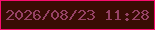 文字の大きさ：2、枠の色：f70d6e、背景の色：380c04、文字の色：954265 無料ブログパーツのブログ時計