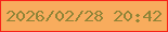 文字の大きさ：1、枠の色：f72219、背景の色：f8ac5d、文字の色：908437 無料ブログパーツのブログ時計
