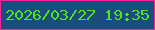 文字の大きさ：4、枠の色：f72491、背景の色：1a4c7e、文字の色：4de61e 無料ブログパーツのブログ時計
