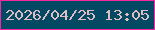文字の大きさ：1、枠の色：f726a2、背景の色：034964、文字の色：debec0 無料ブログパーツのブログ時計