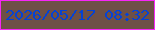 文字の大きさ：5、枠の色：f726f8、背景の色：6e5047、文字の色：0442d5 無料ブログパーツのブログ時計