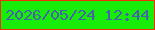 文字の大きさ：5、枠の色：f72c08、背景の色：18ed09、文字の色：4563aa 無料ブログパーツのブログ時計