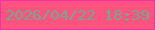 文字の大きさ：2、枠の色：f72faa、背景の色：fd537f、文字の色：72a88d 無料ブログパーツのブログ時計