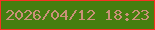 文字の大きさ：1、枠の色：f73122、背景の色：457e0f、文字の色：c99179 無料ブログパーツのブログ時計