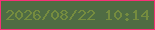 文字の大きさ：2、枠の色：f73177、背景の色：4f6c43、文字の色：758c3f 無料ブログパーツのブログ時計