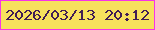 文字の大きさ：4、枠の色：f734e8、背景の色：f7e15d、文字の色：401d54 無料ブログパーツのブログ時計
