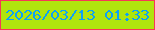 文字の大きさ：5、枠の色：f73756、背景の色：b0e40e、文字の色：0ca1f5 無料ブログパーツのブログ時計