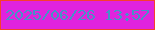 文字の大きさ：1、枠の色：f73f2c、背景の色：e023dd、文字の色：4692c7 無料ブログパーツのブログ時計