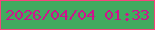 文字の大きさ：5、枠の色：f7447d、背景の色：42aa5f、文字の色：ce138d 無料ブログパーツのブログ時計