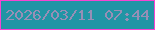 文字の大きさ：2、枠の色：f744d2、背景の色：2195a5、文字の色：978fb6 無料ブログパーツのブログ時計