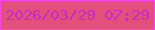 文字の大きさ：2、枠の色：f744e2、背景の色：e1517b、文字の色：c829c4 無料ブログパーツのブログ時計