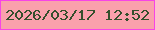 文字の大きさ：3、枠の色：f744e6、背景の色：faa0ac、文字の色：354f2d 無料ブログパーツのブログ時計