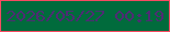 文字の大きさ：1、枠の色：f74a61、背景の色：016b3c、文字の色：4f2b74 無料ブログパーツのブログ時計