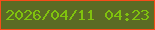 文字の大きさ：4、枠の色：f74c19、背景の色：5b6b24、文字の色：80c20e 無料ブログパーツのブログ時計