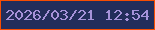 文字の大きさ：5、枠の色：f74d03、背景の色：232d5b、文字の色：a692d9 無料ブログパーツのブログ時計