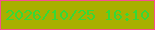 文字の大きさ：1、枠の色：f74f90、背景の色：a8b000、文字の色：35d936 無料ブログパーツのブログ時計