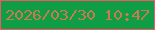 文字の大きさ：5、枠の色：f75466、背景の色：0f9d45、文字の色：c87b50 無料ブログパーツのブログ時計