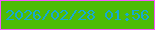 文字の大きさ：1、枠の色：f757ff、背景の色：4dbc06、文字の色：15a9d2 無料ブログパーツのブログ時計