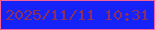文字の大きさ：1、枠の色：f76299、背景の色：1523f9、文字の色：8d2e5e 無料ブログパーツのブログ時計
