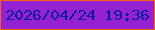 文字の大きさ：3、枠の色：f7630b、背景の色：9621d3、文字の色：0b1aa2 無料ブログパーツのブログ時計