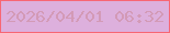 文字の大きさ：2、枠の色：f76774、背景の色：ddb0dd、文字の色：d39ab6 無料ブログパーツのブログ時計