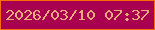 文字の大きさ：3、枠の色：f76d07、背景の色：a8004e、文字の色：eca97e 無料ブログパーツのブログ時計