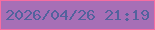 文字の大きさ：3、枠の色：f76da1、背景の色：a76fb6、文字の色：53629d 無料ブログパーツのブログ時計