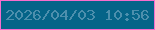 文字の大きさ：5、枠の色：f76dcd、背景の色：056488、文字の色：4c8fad 無料ブログパーツのブログ時計