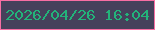 文字の大きさ：5、枠の色：f76ea3、背景の色：45415b、文字の色：23b37a 無料ブログパーツのブログ時計
